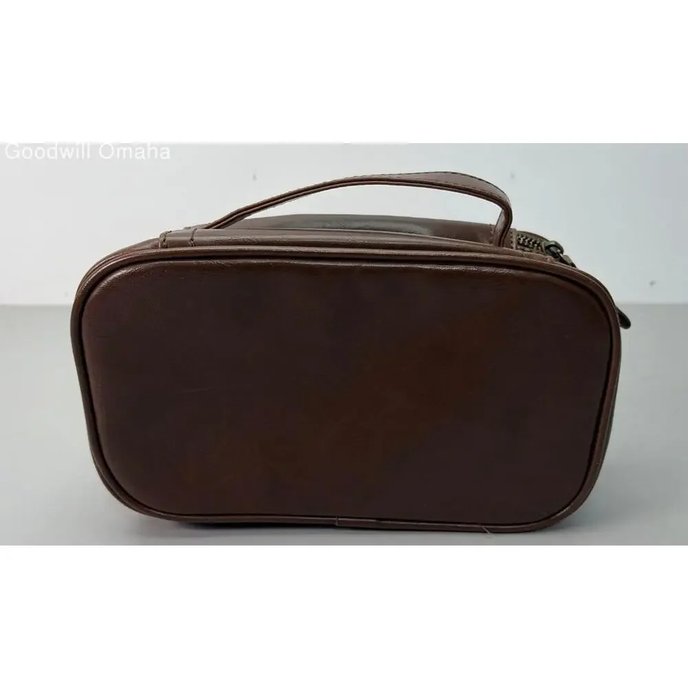 SWANKY BADGER LEATHER TOILETRY BAG